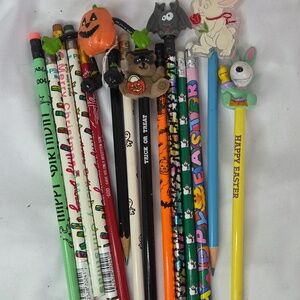 Vintage Holiday Pencils 1990s set of 14